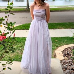 Windsor Tulle Glitter Lavender Prom Dress